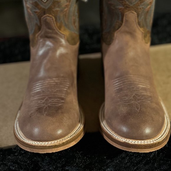 Justin Boot Mens Leather Lahoma Chocolate Brown size 11.5 D NEW w/ Tags in box main image 9